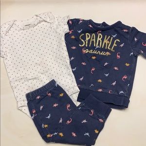 3-piece navy set sparkelsaurus